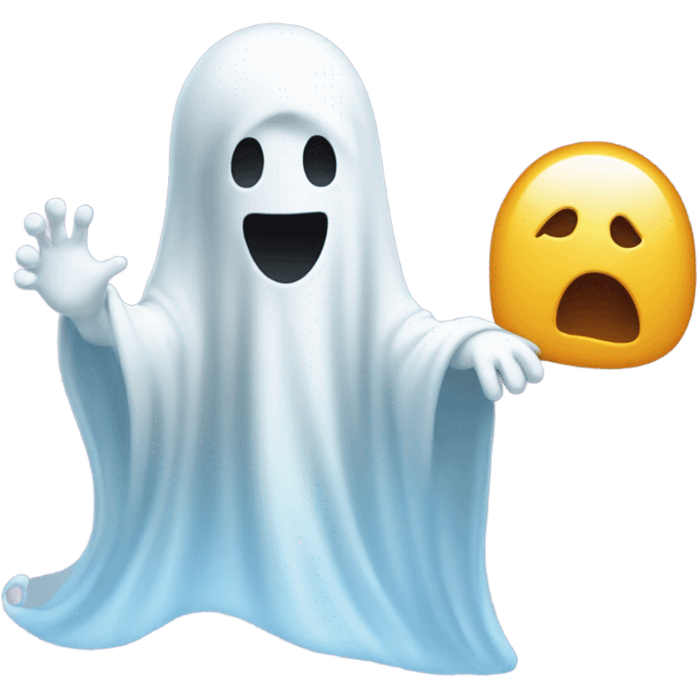 Ghost holding sign that says AGHOST  emoji