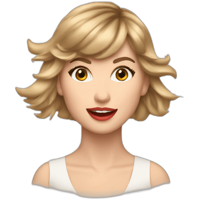 Taylor Swift imitando los emojis emoji