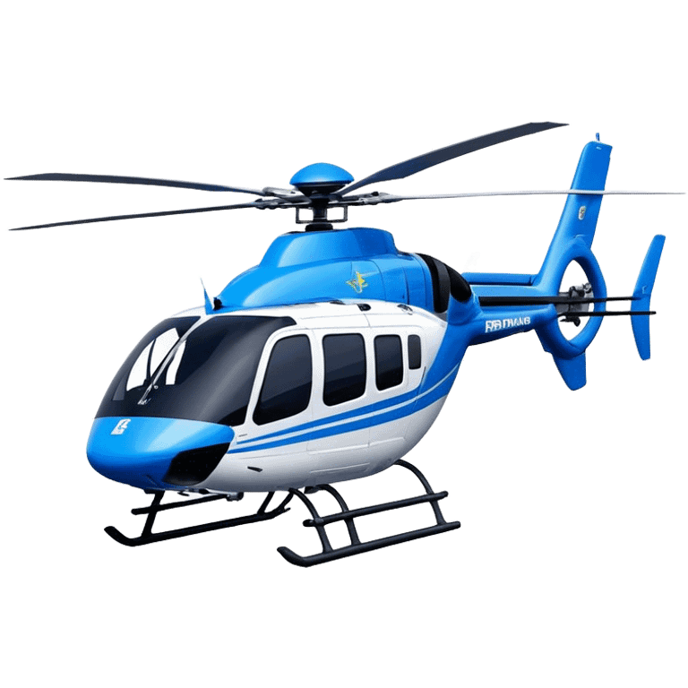 Eurocopter EC135 - Airbus Helicopters (Model Year: 2020) (Iconic colour: Blue and white) emoji