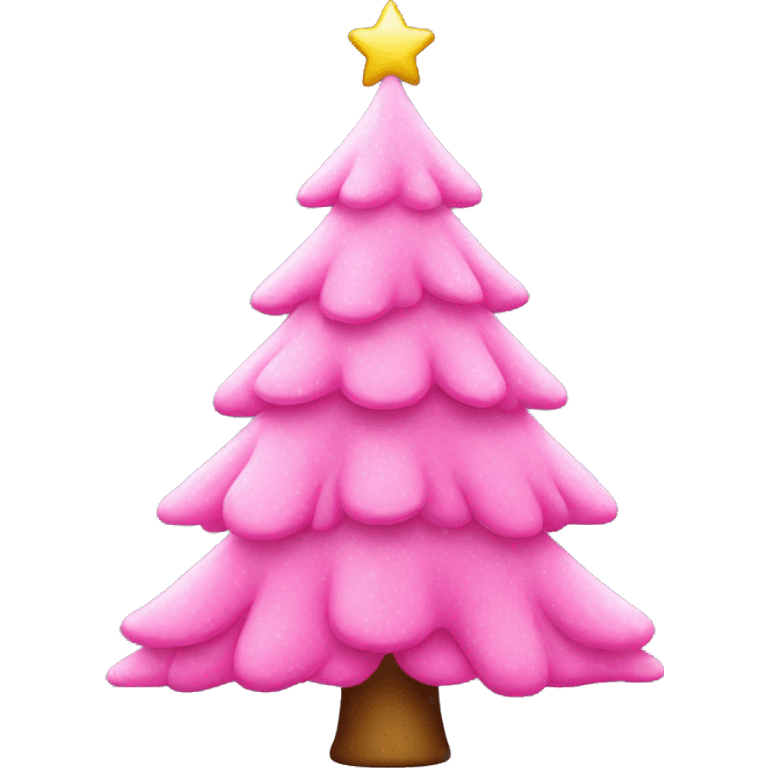 Pink Christmas tree emoji