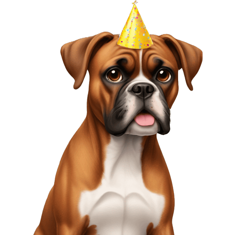 Boxer dog birthday  emoji