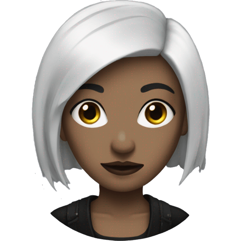 Goth woman with short black hair emoji