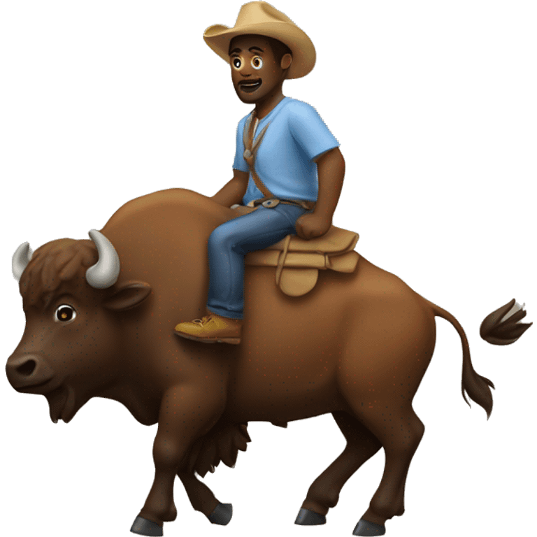 guy on a buffalo emoji