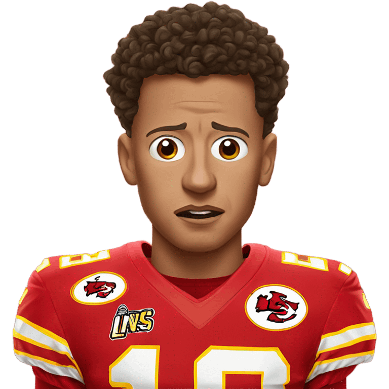 Patrick Mahomes afraid emoji