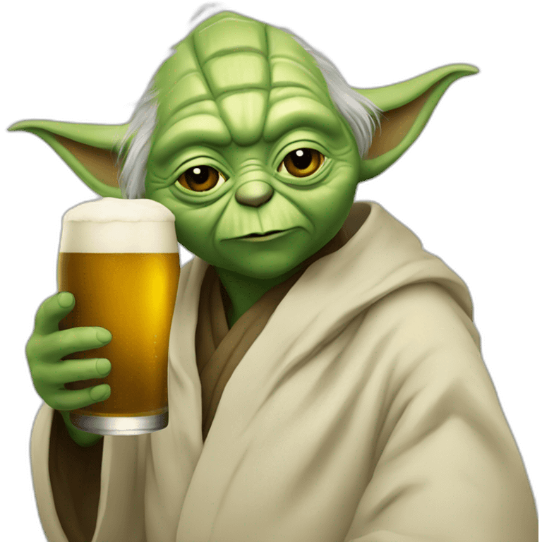 Yoda-drink-beer emoji