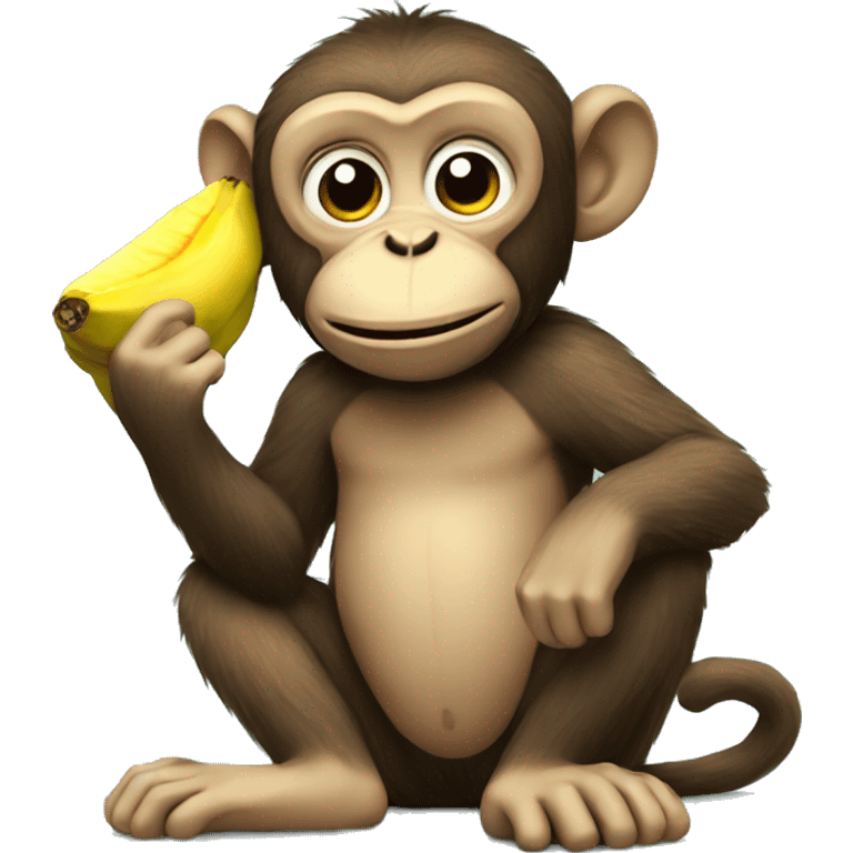 monkey EATING ANANAS banana emoji