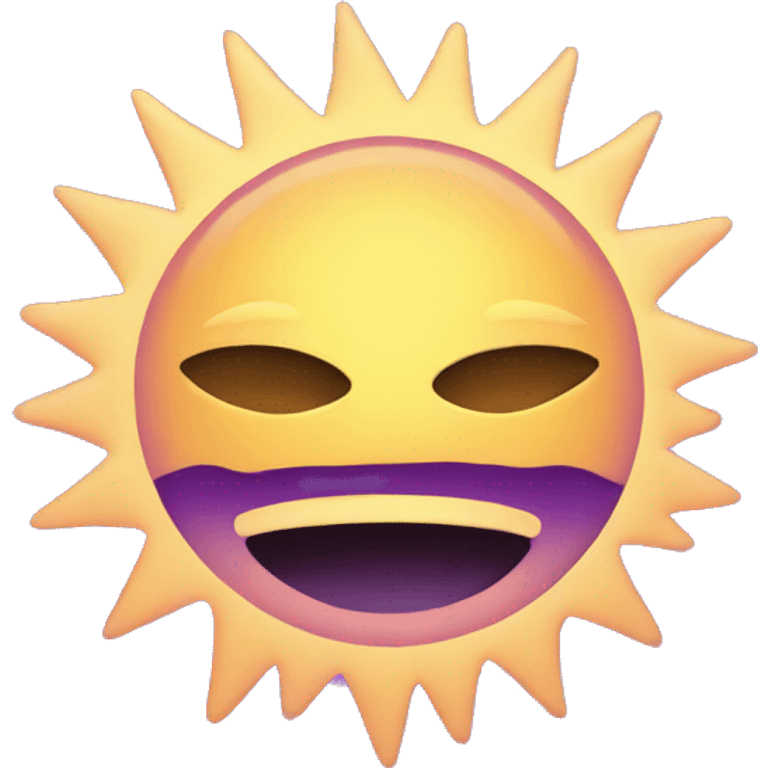 purple sun emoji