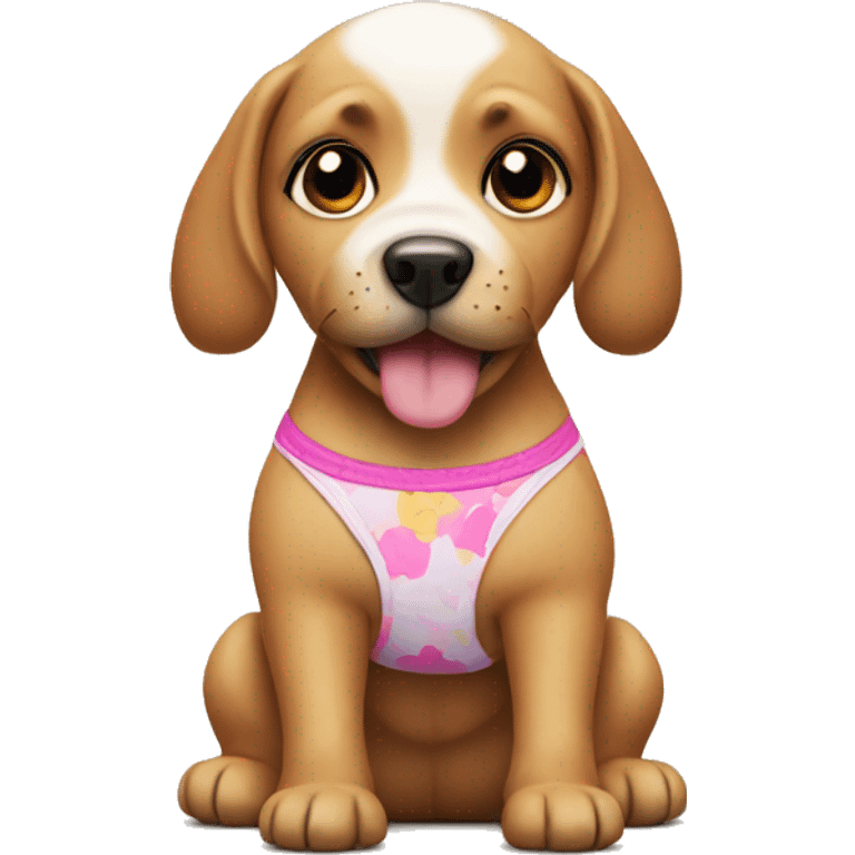 Dog in bikini emoji