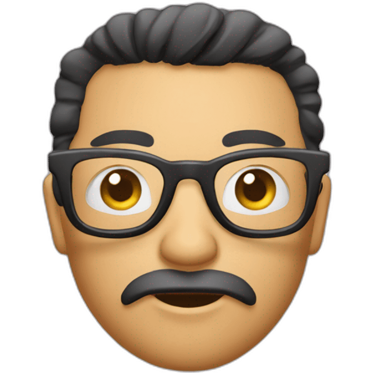 Chico con lentes sobre la cabeza emoji