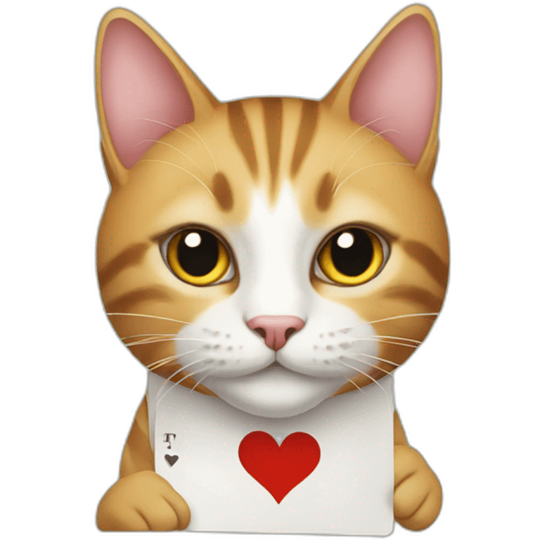 Cat playing card emoji