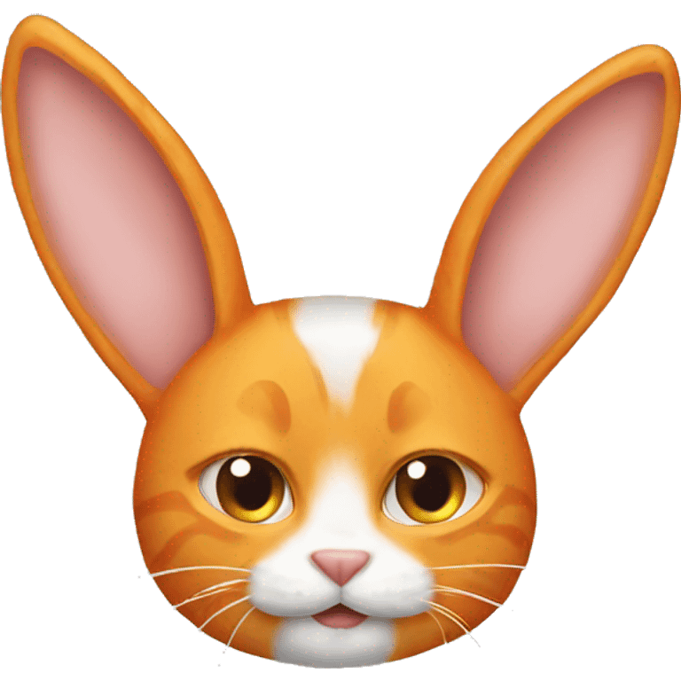 Orange cat with bunny ears emoji