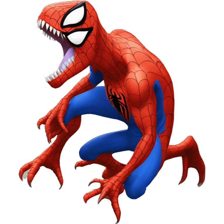 t-rex spider man emoji