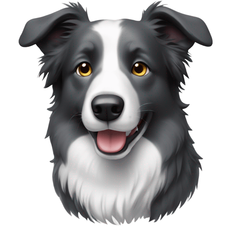 Grey border collie  emoji