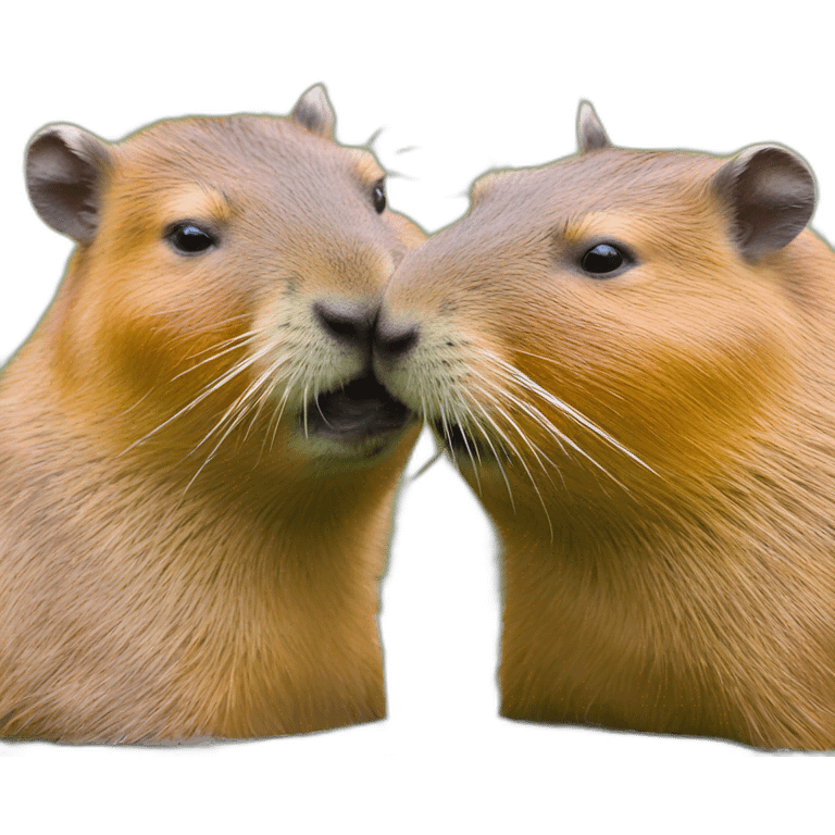 Capybara kissing emoji