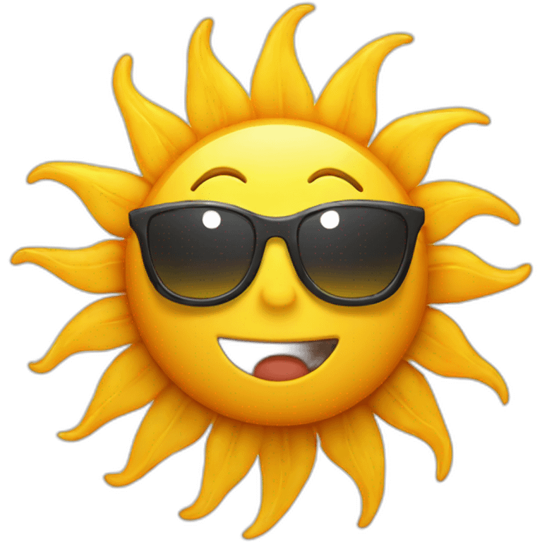 Funny Sun character emoji