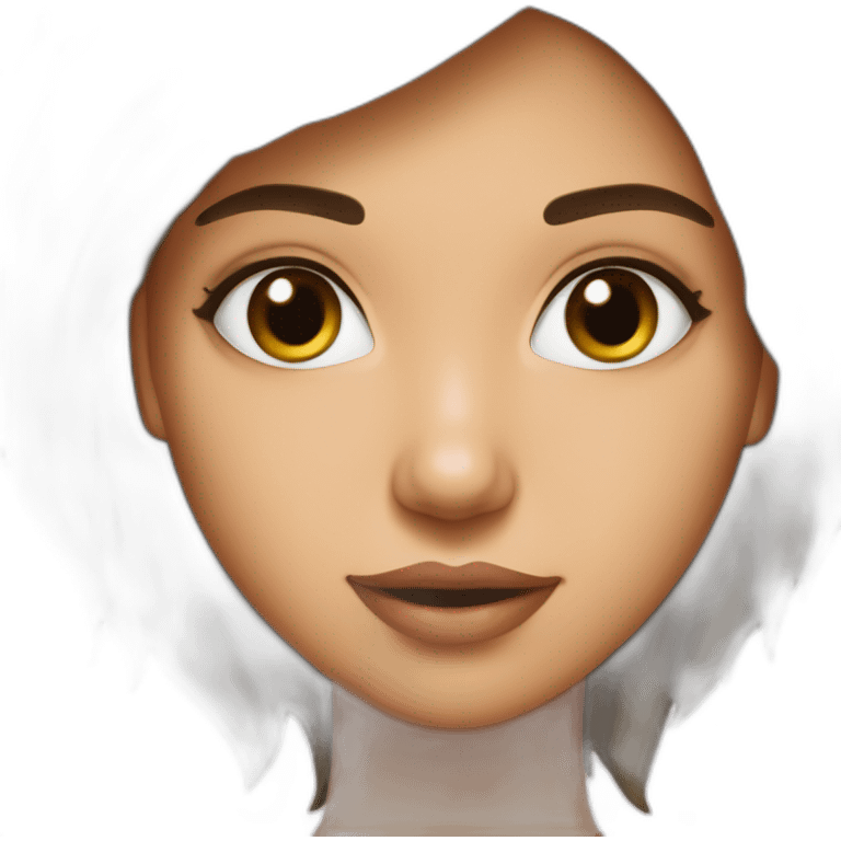 femme-brune-cheveux-boucles-longs-peau-foncée-yeux noirs emoji