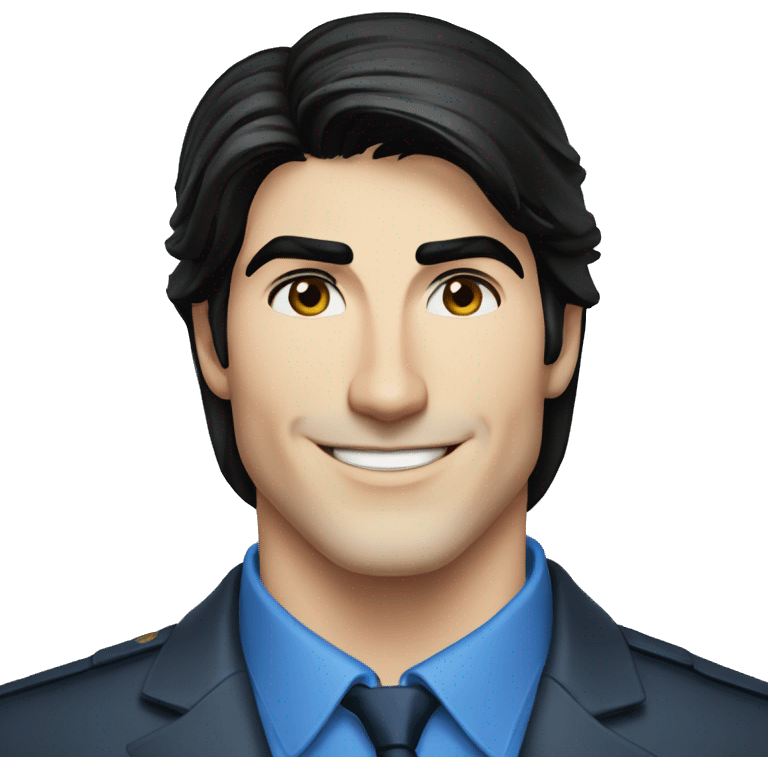 Brandon Routh. Blue eyes. Smiling emoji