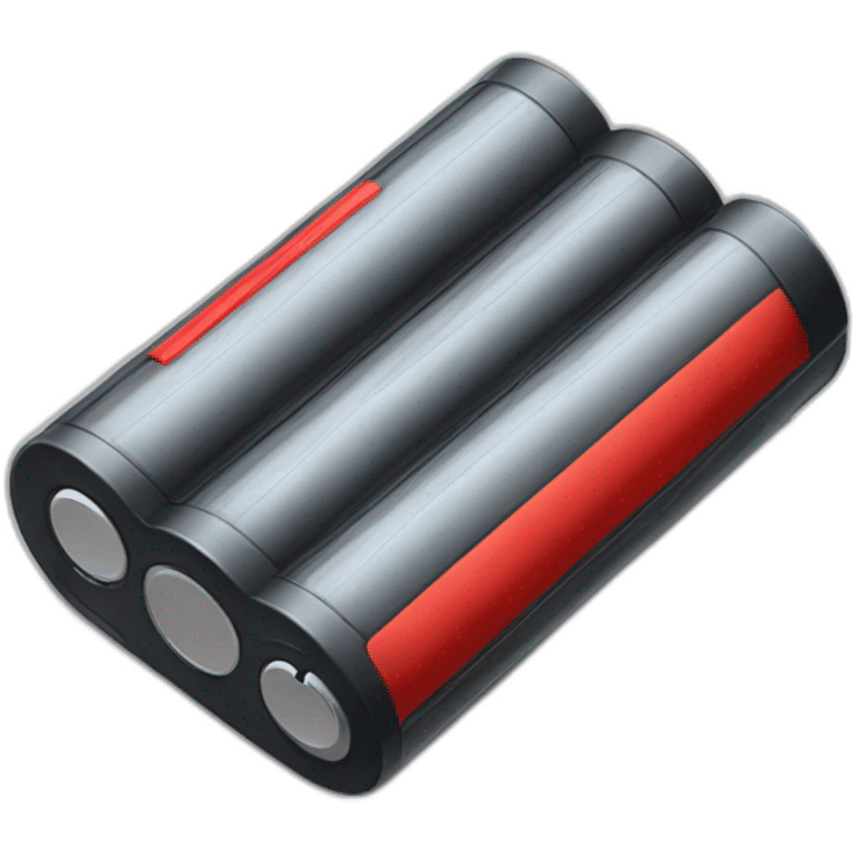 battery icon with three levels, first level is low red emoji