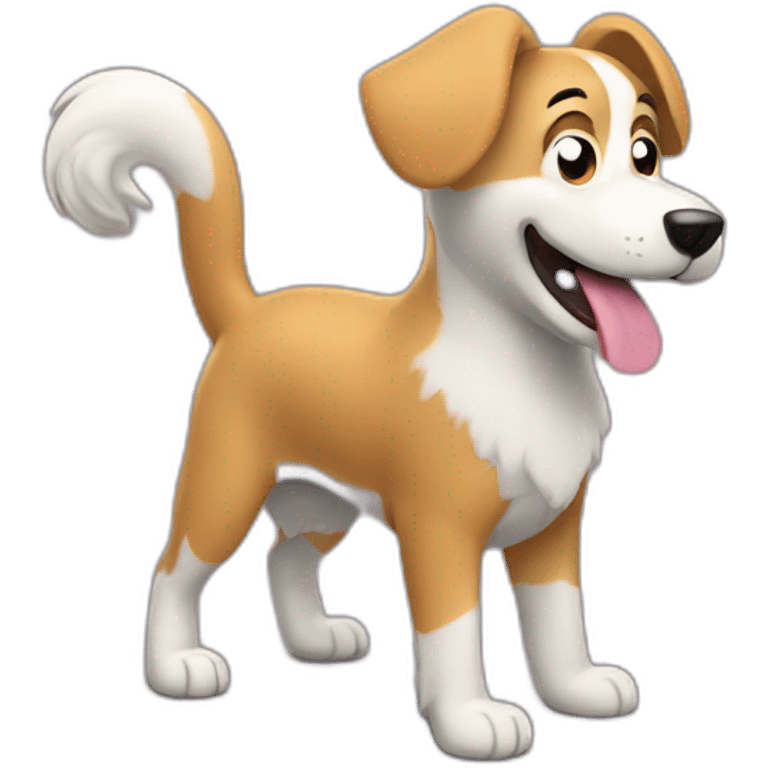 the dog's tail in 3D-style emoji