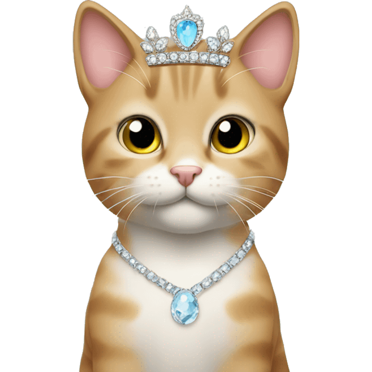 cute cat wearing diadema emoji