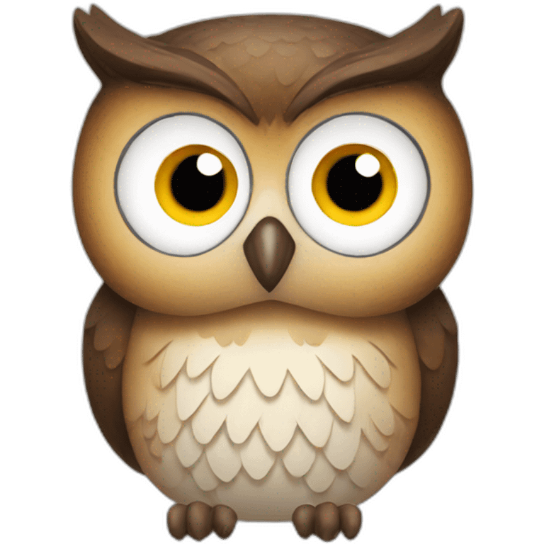 Owl with AirPods emoji