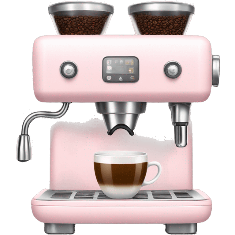 pale pink coffee machine  emoji