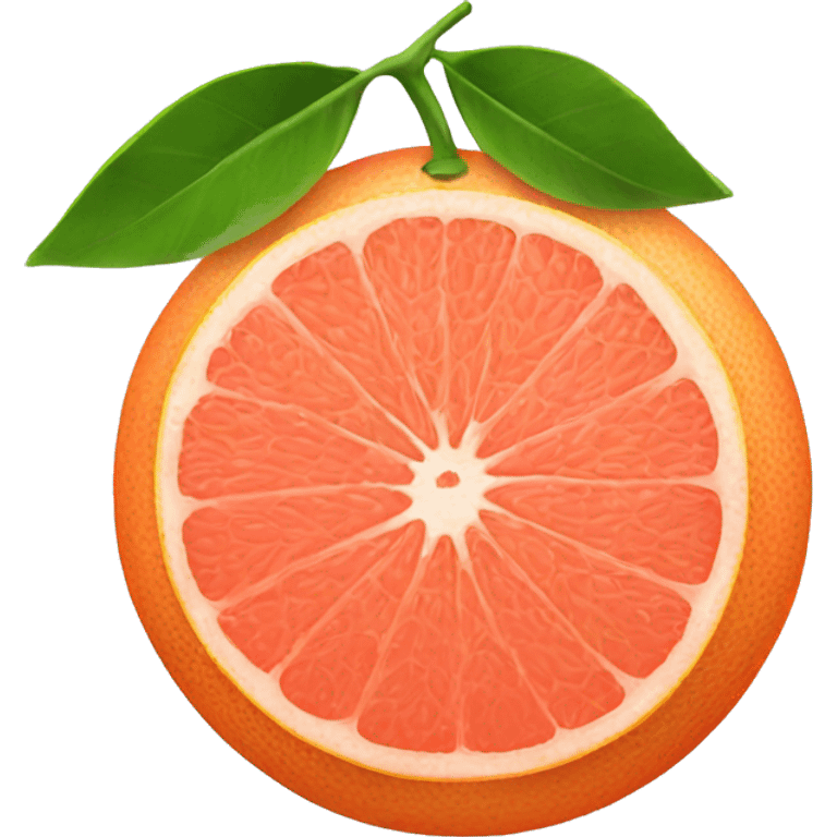 Grapefruit with leaves emoji