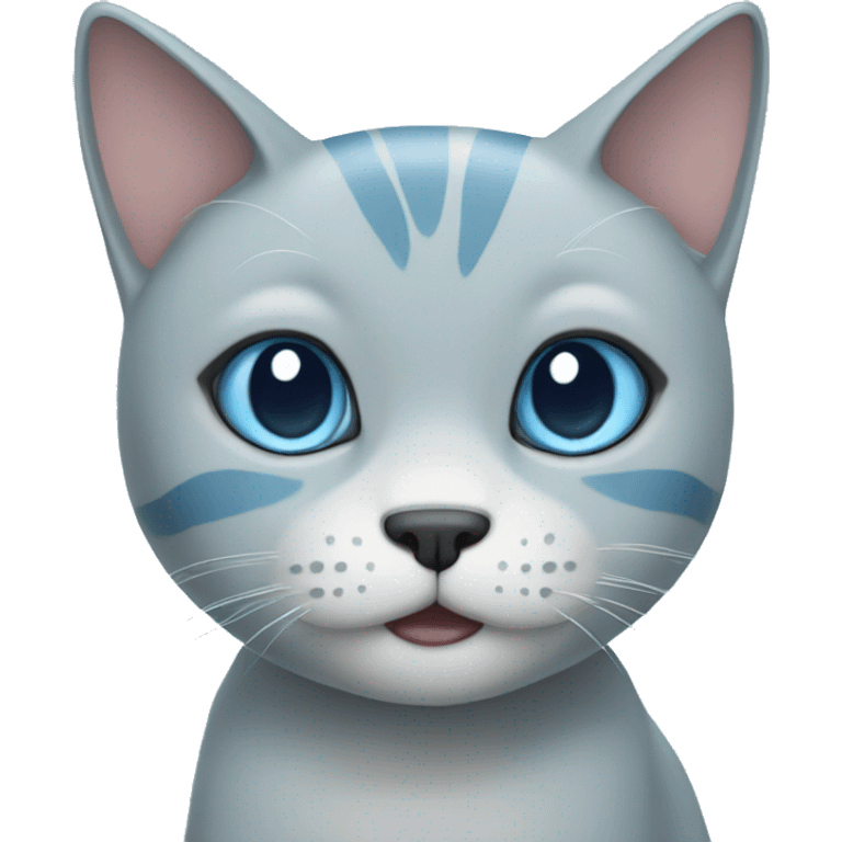 Blue cat emoji