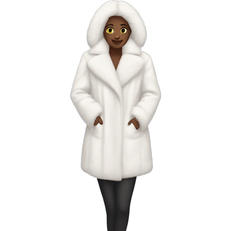 only white fur coat emoji