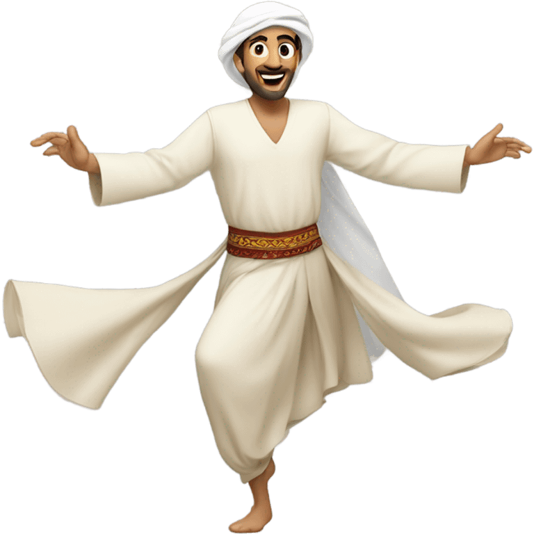 An Arab dancing  emoji