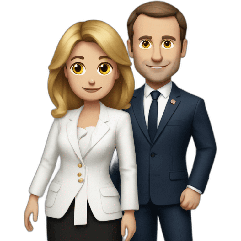 Macron with Brigitte emoji