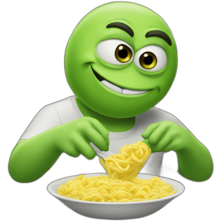 mike wazowski comiendo emoji