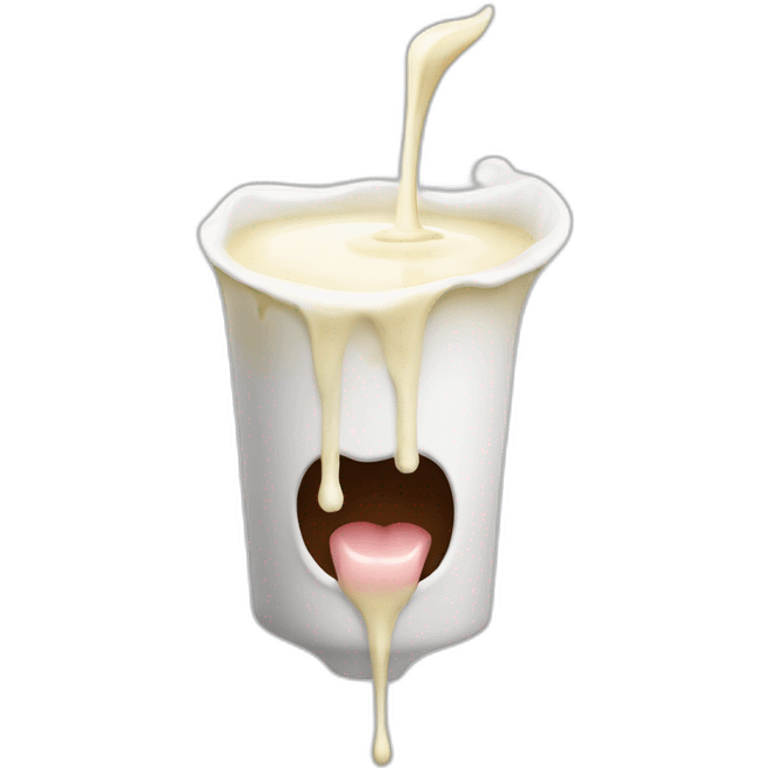 mouth dripping milk emoji