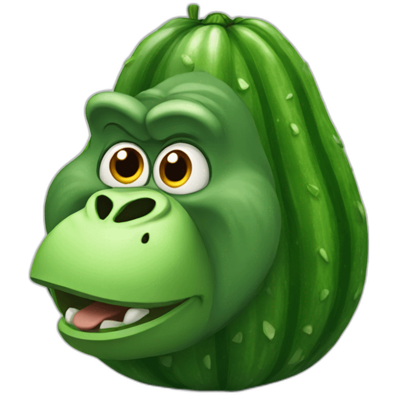 Big cucumber gorilla emoji