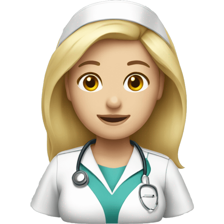 Blonde nurse  emoji