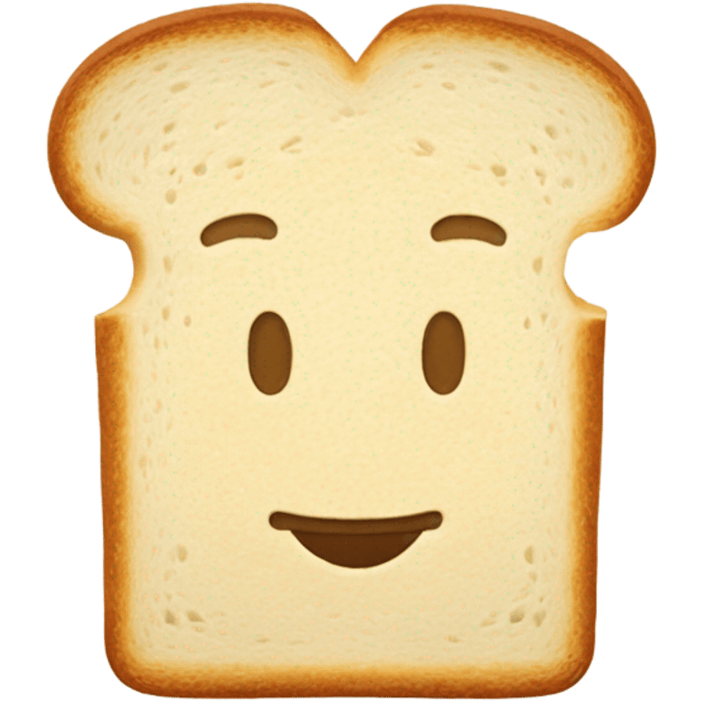 Single slice of white bread, square shape, brown crust, centered emoji