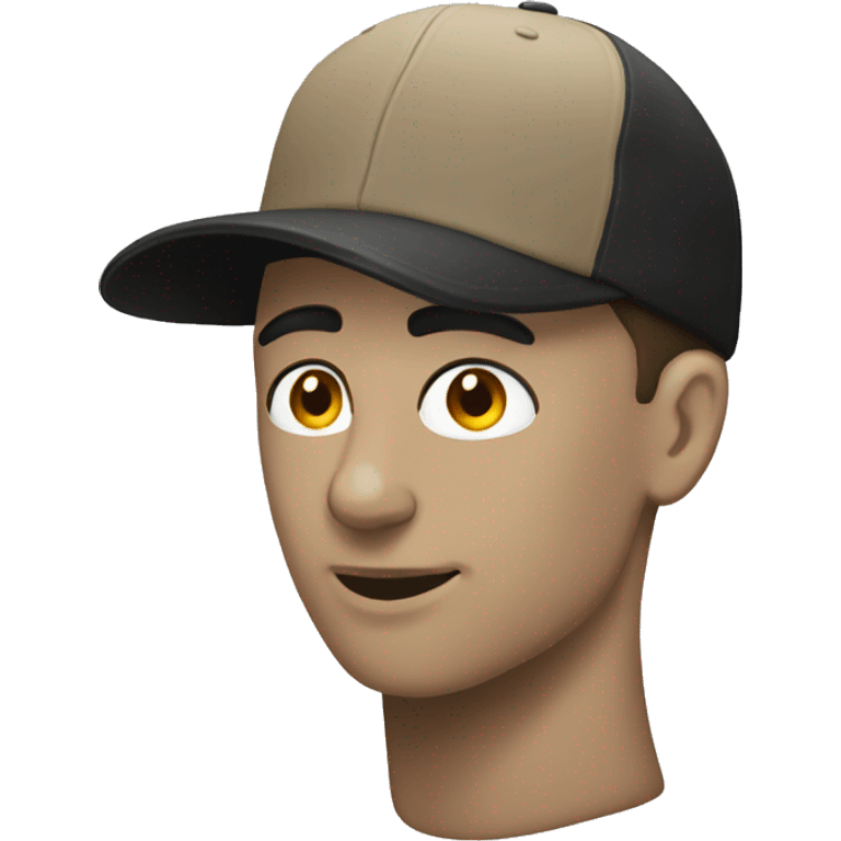 Black baseball cap emoji