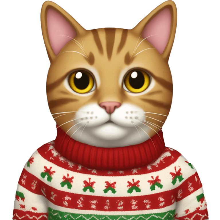 cat wearing christmas sweater  emoji