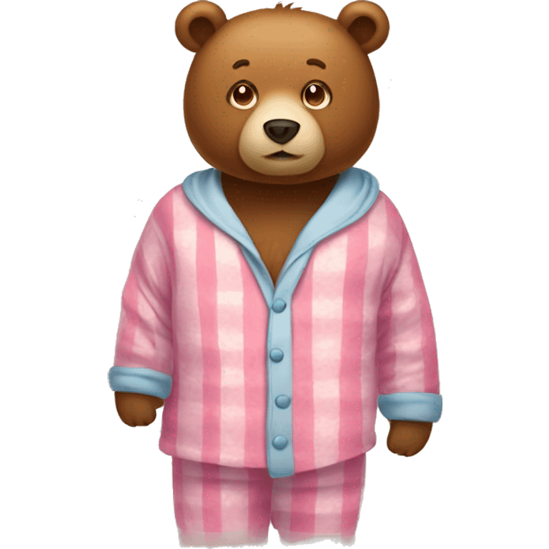 Bear wearing pajamas emoji