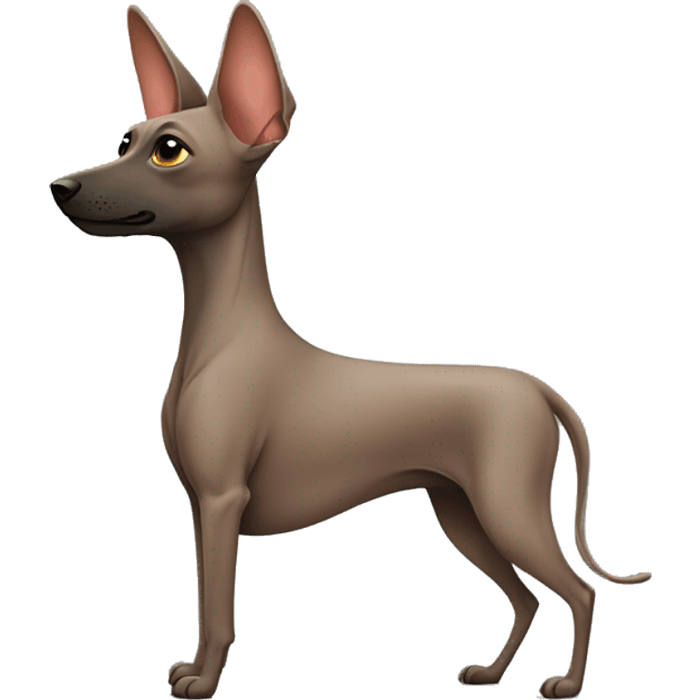 Xoloitzcuintle from side profile emoji