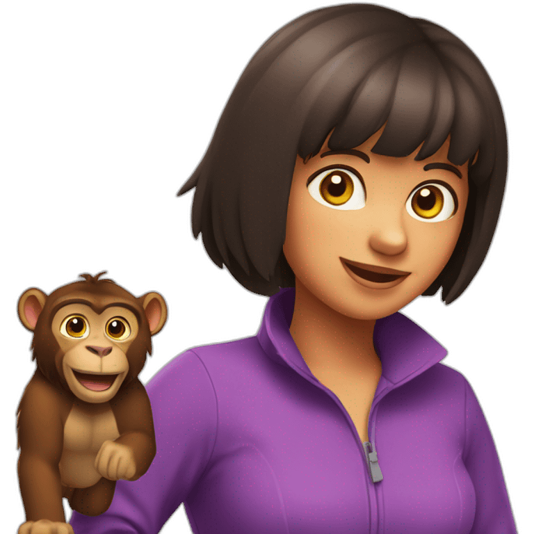 Dora sur un singe  emoji