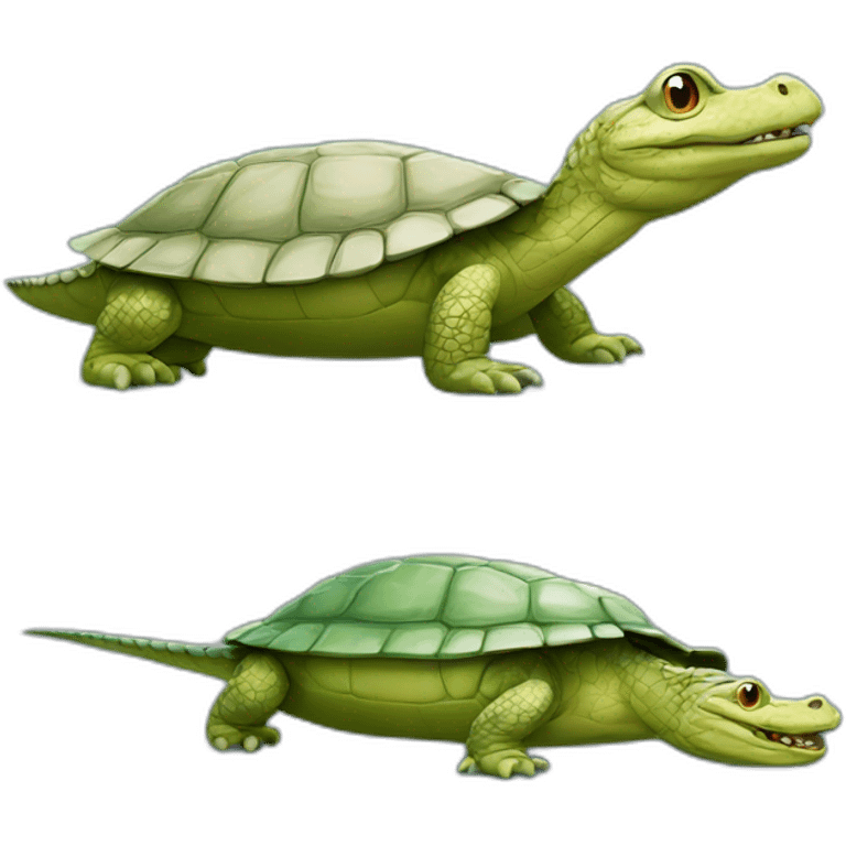 Tortue sur crocodile emoji