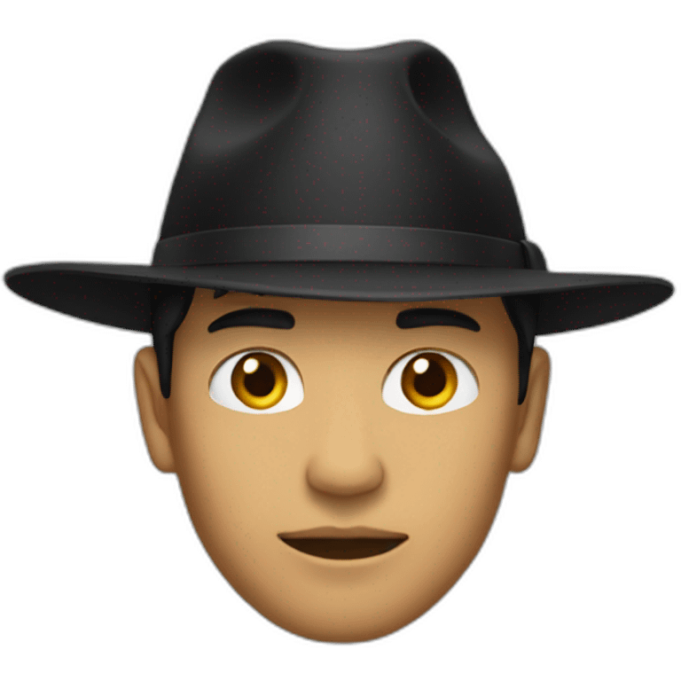 black hat with kaung on it emoji