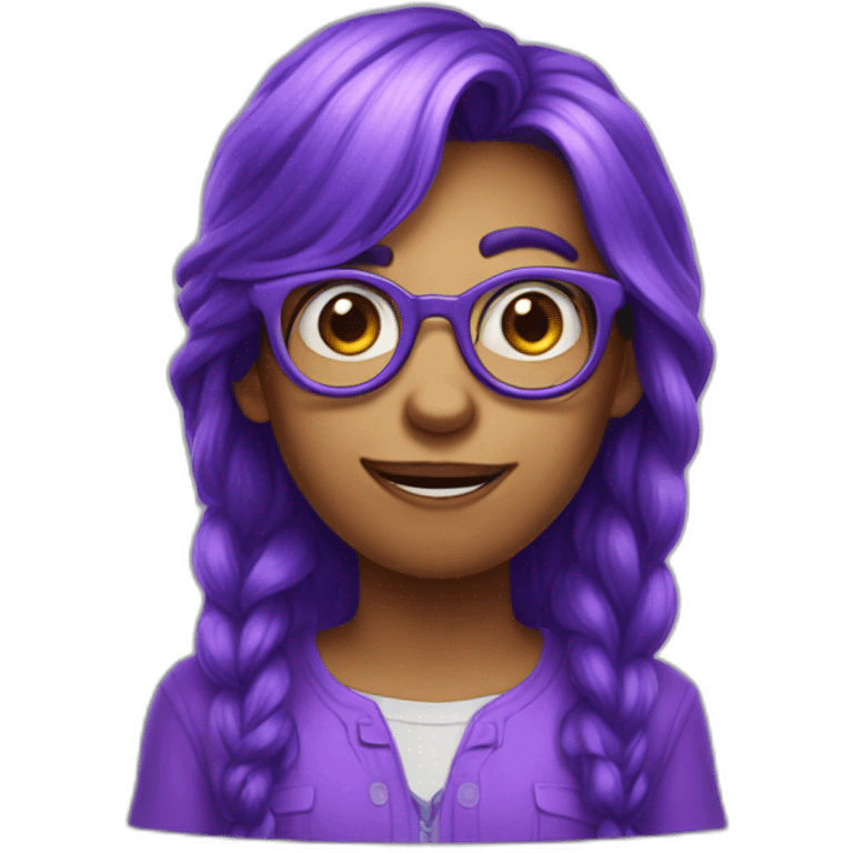 violet nerdy logical monster emoji