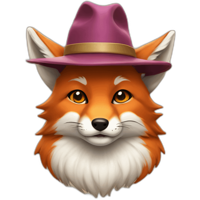 Kettari fox chiffa with hat emoji