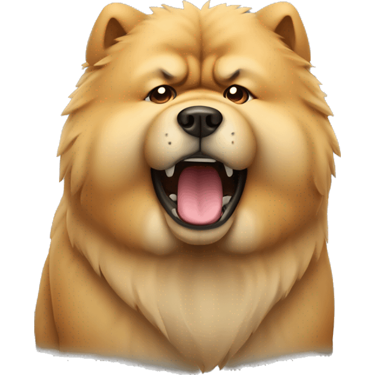 chow chow angry with exclamation emoji