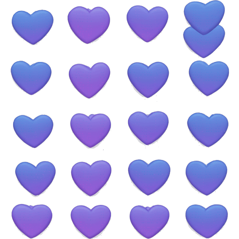 heart shape purple and blue saturn emoji