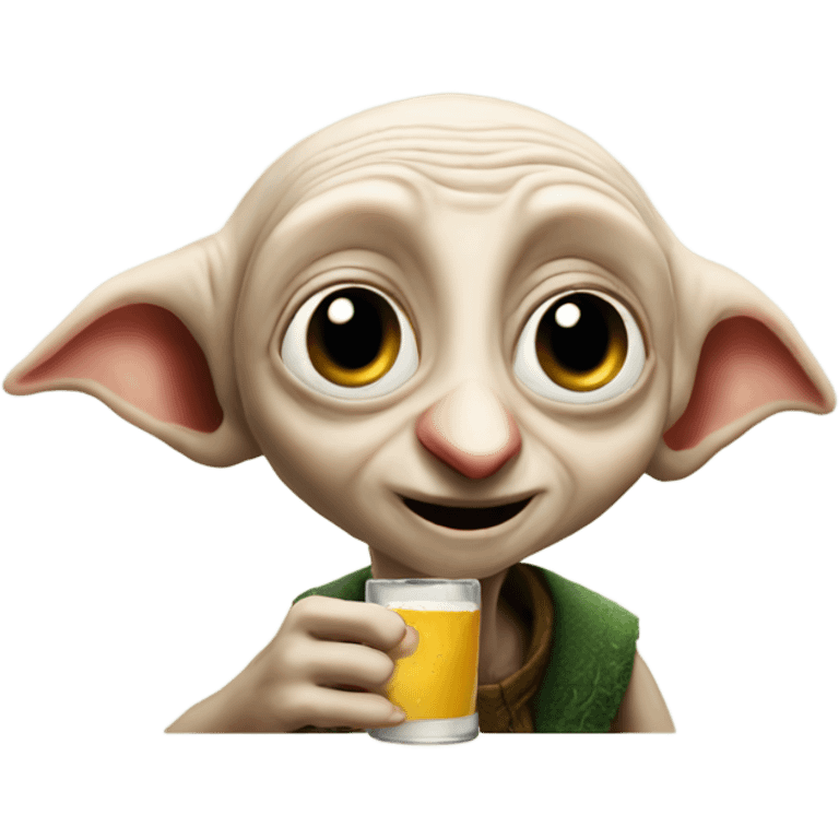 Dobby elf drinking  emoji