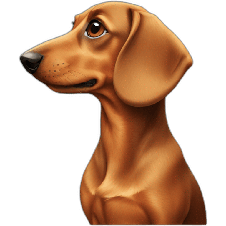 dog Dachshund  in profile emoji