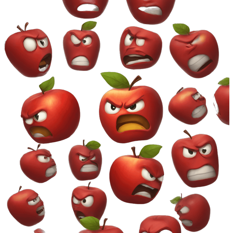 Angry red apple emoji